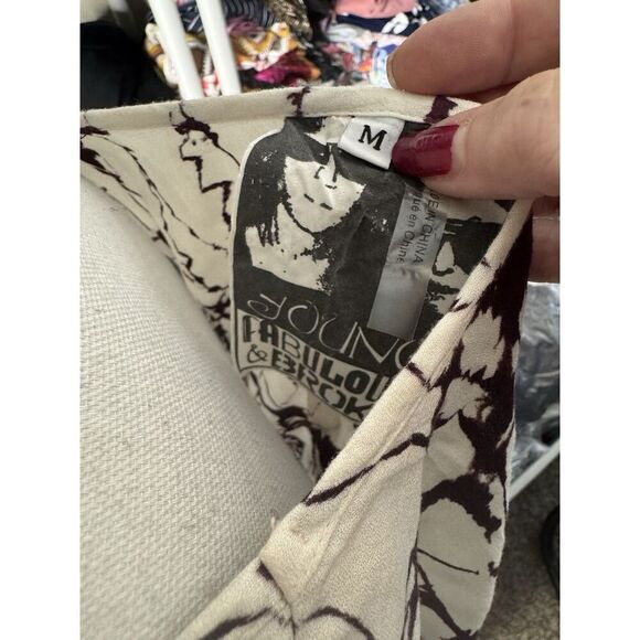 Young Fabulous & Broke Tie Dye Maxi  High Low Size Medium Pink Brwon Tie Midi - Picture 4 of 4